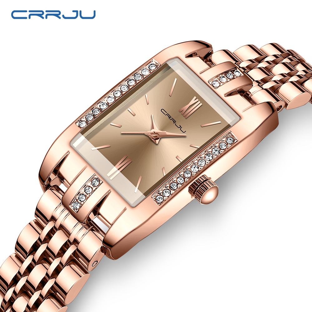 Luxury Watch Diamond - Женские кварцевые часы из нержавеющей стали,
