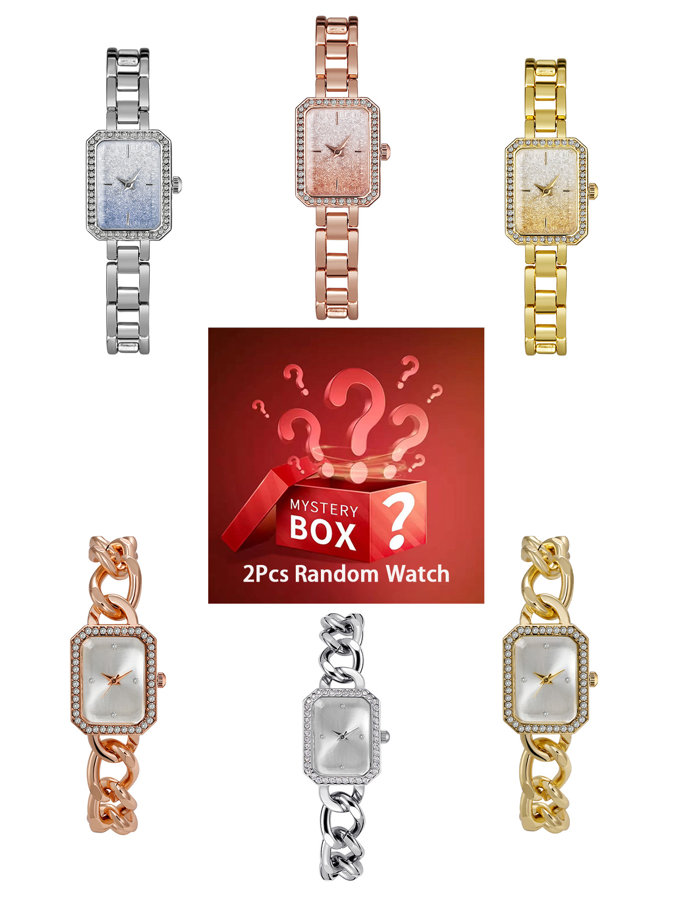 Luxury Watch Diamond - Женские часы из 2 предметов, загадочная