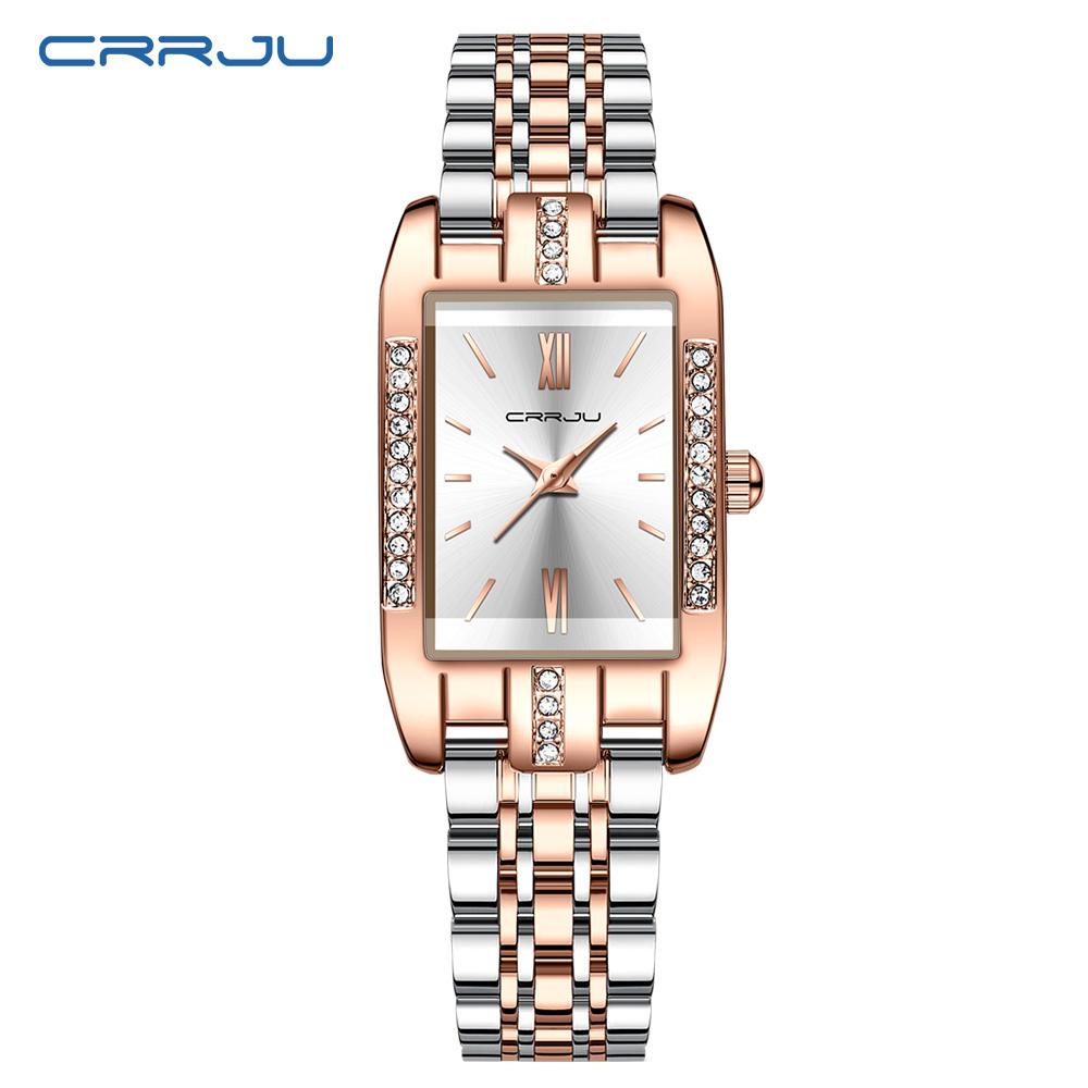Luxury Watch Square - CRRJU Роскошные квадратные часы для женщин,