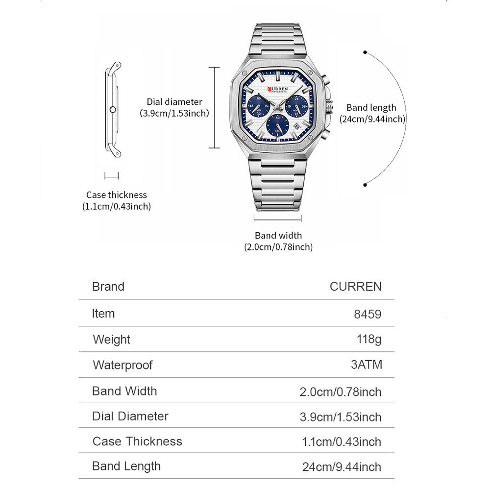 CURREN Роскошные квадратные ча – обзор и цена Luxury Watch Square