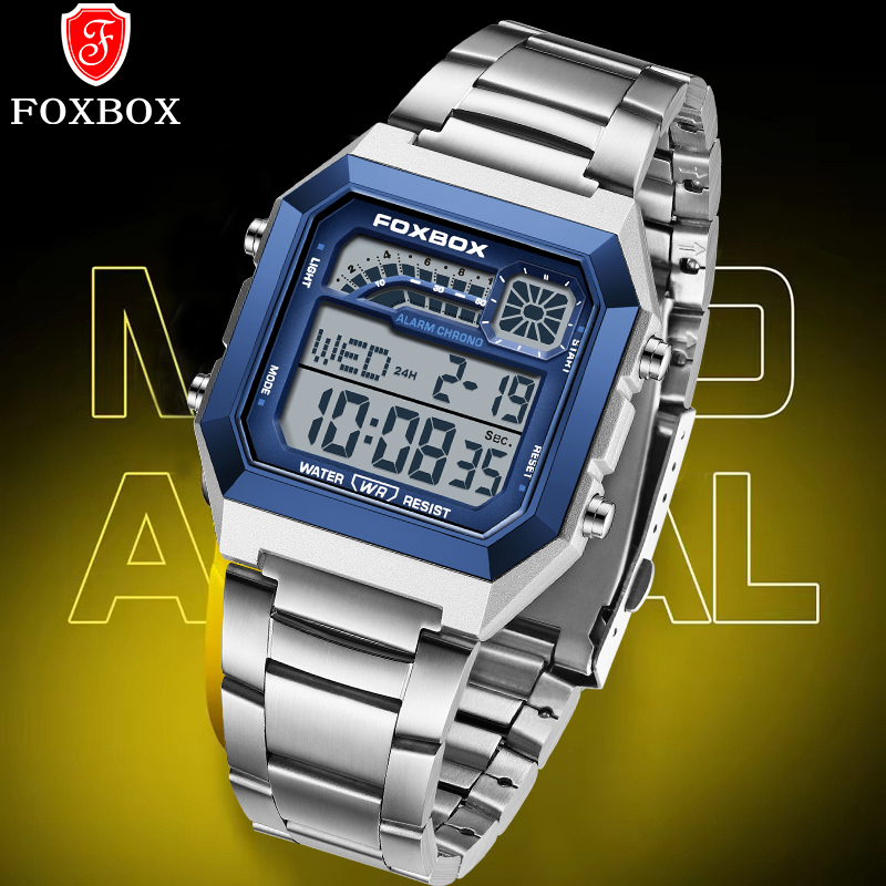 Мужские цифровые часы FOXBOX F – обзор и цена Luxury Watch Square
