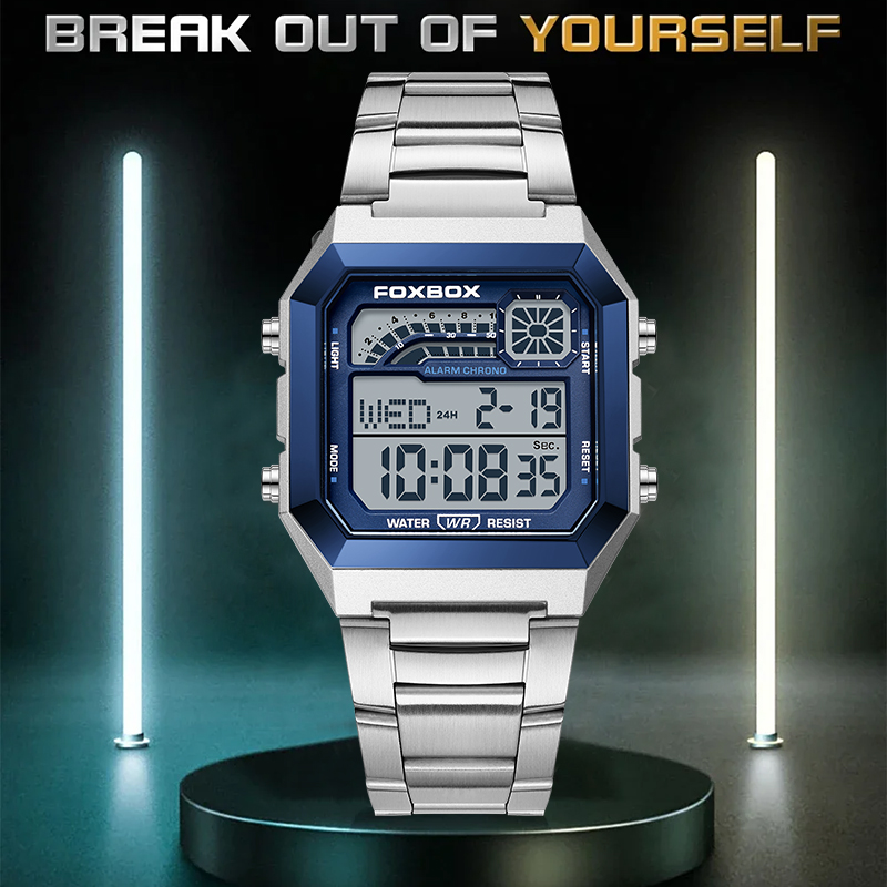 Мужские цифровые часы FOXBOX F – обзор и цена Luxury Watch Square